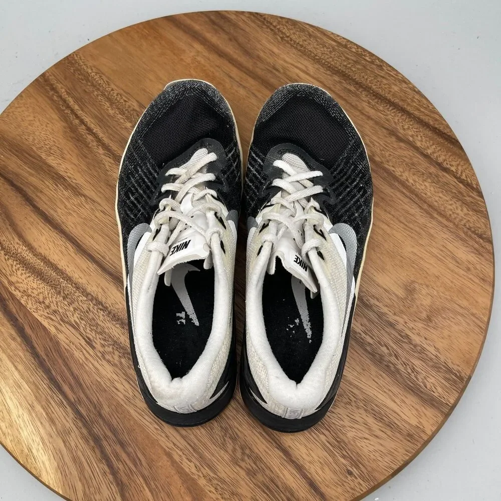 Nike Metcon 3 Shoes Mens Size 7 Black White Cross Training Lifting Gym Sneakers